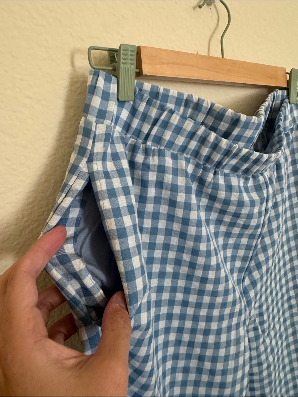 Things Between - Blue Gingham Ruffle Pants - Picture 4 of 4